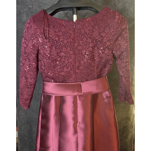 R & M Richards Red Asymmetrical High-Low Cocktail Dress 6P - Picture 5 of 11